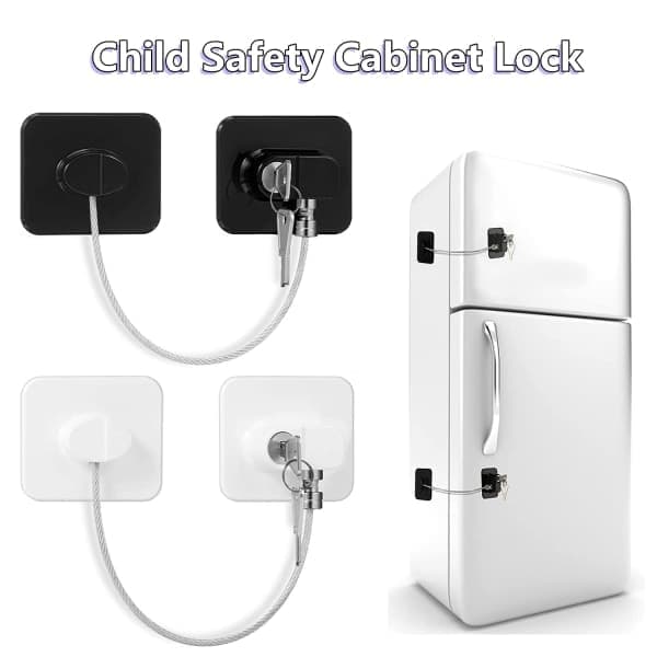 Skaplås Kjøleskapslås (1 nøkkel) hvit Kodelås hvit Kodelås white Coded Lock