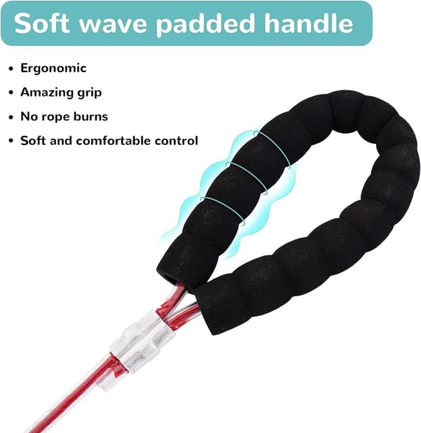 Dog Leash Tangle-Free Steel Dog Leash with Comfortable Handle