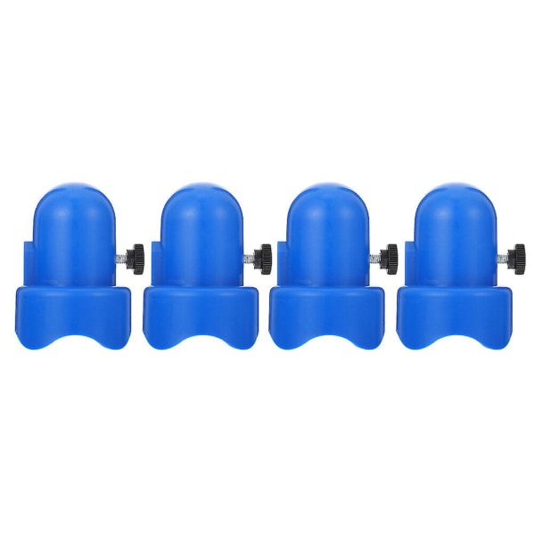 4 Sæt Professionelle Trampolinstangdæksler Plastik Trampolin Pille End Caps Blå 8.2X6.3X6.3CM Blue 8.2X6.3X6.3CM