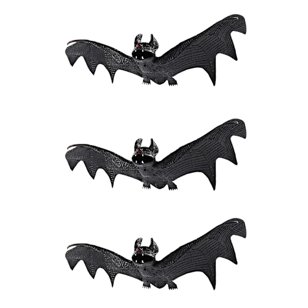 3 kpl/setti Halloween-juhlan koristeet Simulointieläimen riipus Pelottavat lepakot lelut Kummitustalo baarin kohtausten järjestely Riippuvat rekvisiitat 2XL