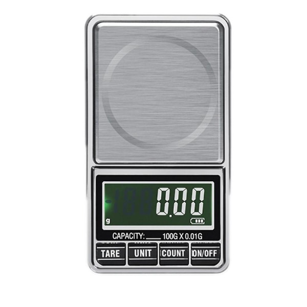 600g/0.01g Elektronisk Vågskala Mini Balans Fickvåg Bärbar Vägning Silver Silver