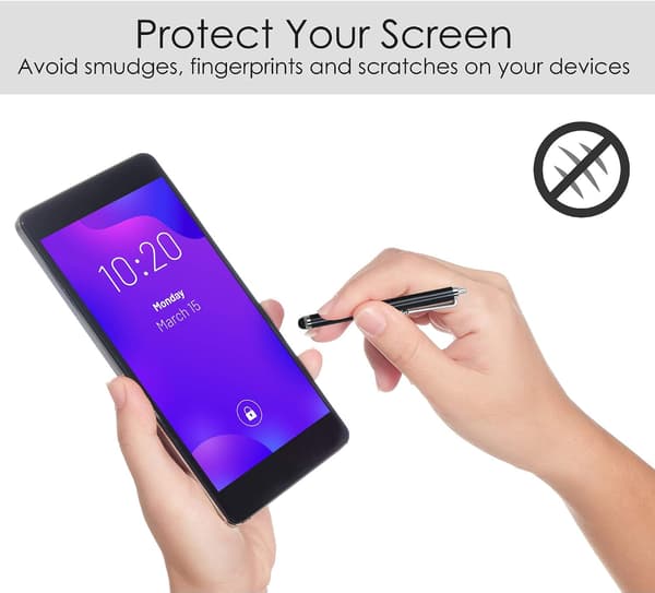2 stk. Sorte Smart Phone Penne Stylus, Silikone Spids Penne til Touchscreen Enheder