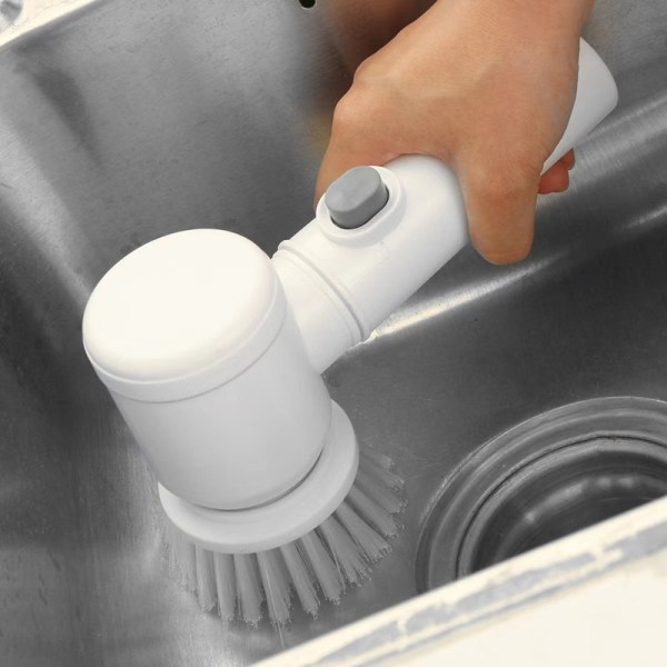 WLEWSR Håndholdt elektrisk skrubbebørste for kjøkken Bad Badekar Rengjøring Toalettrengjøring Oppvaskbørste