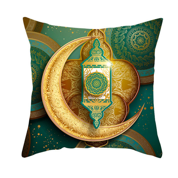 Style 2 Pudebetræk 45x45cm Pudebetræk Kvadratisk Guld Måne Stjerne Pudebetræk Til Sofa Seng Sofa Pudebetræk Dekorationselementer Style 2