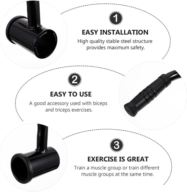Shaped Handle Barbell Handle Robust Training Pull Bar Training Bar Back Pull Equipment Gym Accessories