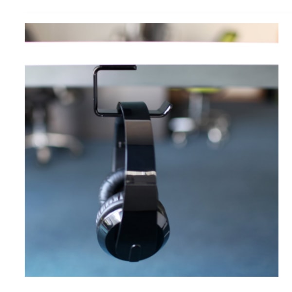 Hörlursställ Hängare, Headset Hållare Fäste, Aluminiumkrok med Starkt Limtejp för Hörlurar (1 st)