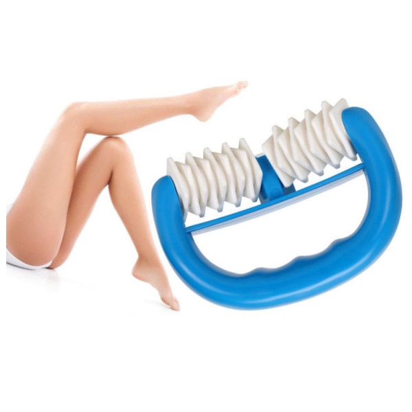 Kroppsmassager Cellulitmassage Bärbar Roller för muskelsmärtlindring Återställ benen tillbaka (2 stycken blå och rosa)