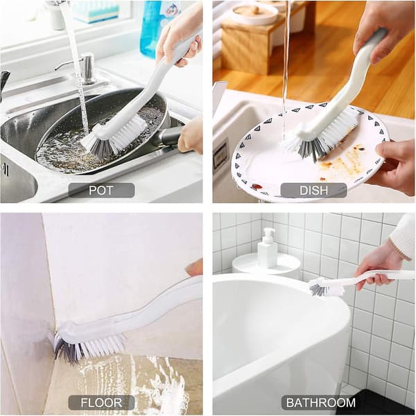 2 Pieces Cleaning Brushes Scrub Brushes for Cleaning Sink, Bathroom Kitchen Edge Corner