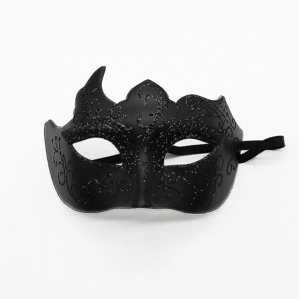 Party Bar Masquerade Half Face Men Painted Mask (2 stk, flerfarget)