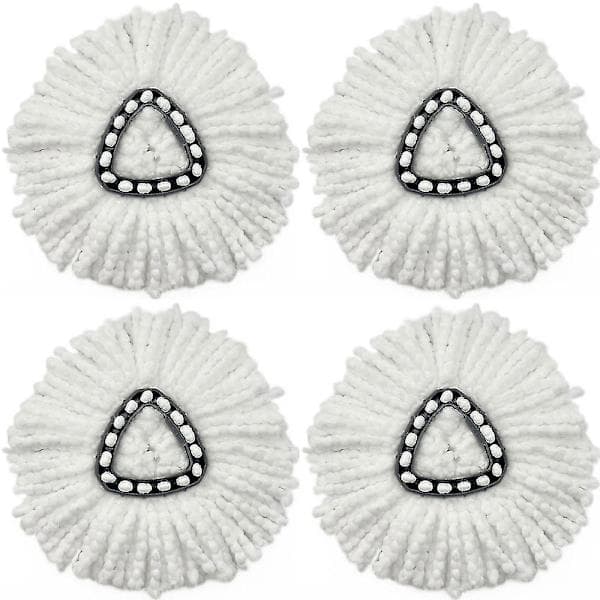 4-pak drejeligt moppehoved udskiftning moppehoved refill moppehoved til gulvrengøring Mikrofiber moppehoved dele hvid