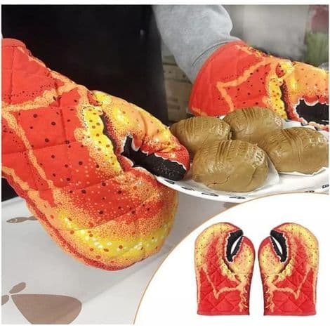 Ugnshandskar - Ospecificerad - Krabbform - Quiltad bomull - 2-pack - Flerfärgad