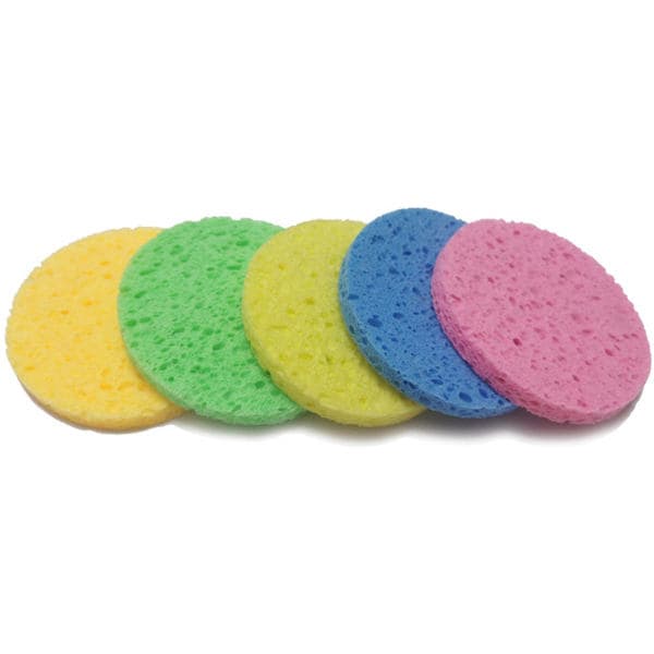 20 st hudvenlige makeupsvampe runde rensepuder til ansigtsrens makeupfjerner blød cellulose til dybderens eksfoliering