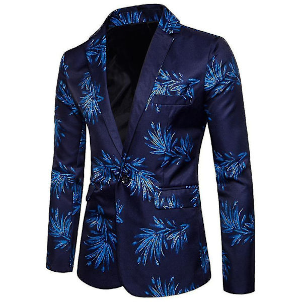 Herrar Casual Tryckt Formell Blazer Kostym Ytterplagg Jacka