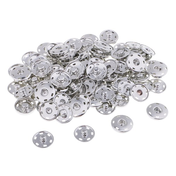 20 Set Metalliska Snap-knappar för Klädlagning - 1,2 cm Metalliska Snap-fästen