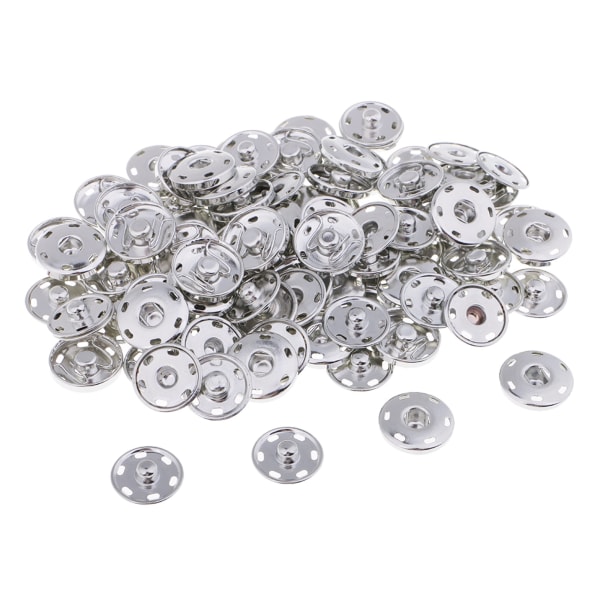 20 Sett Metalliske Trykknapper for Klærreparasjon - 1,2 cm Metallisk Trykknapp