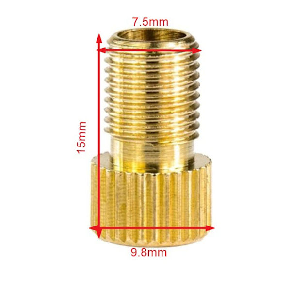 6 stk Ventiladapter, Konverteringsadapter for Sykkel, Pump Opp Dekk Ved Hjelp av Standardpumpe eller Luftkompressor, 12 stk Dekkventilhetter