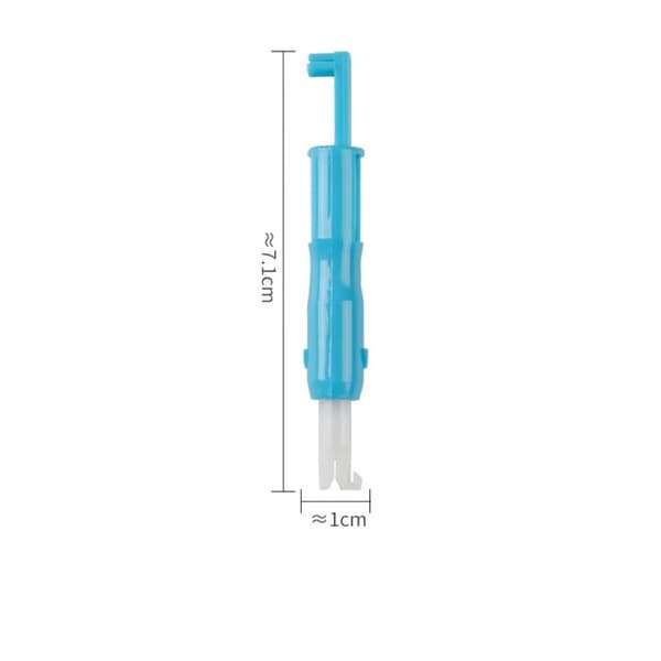 Sewing Machine Needle Threader Tool, Automatic Threader, Fixed Needle Threading Aid (Blue)