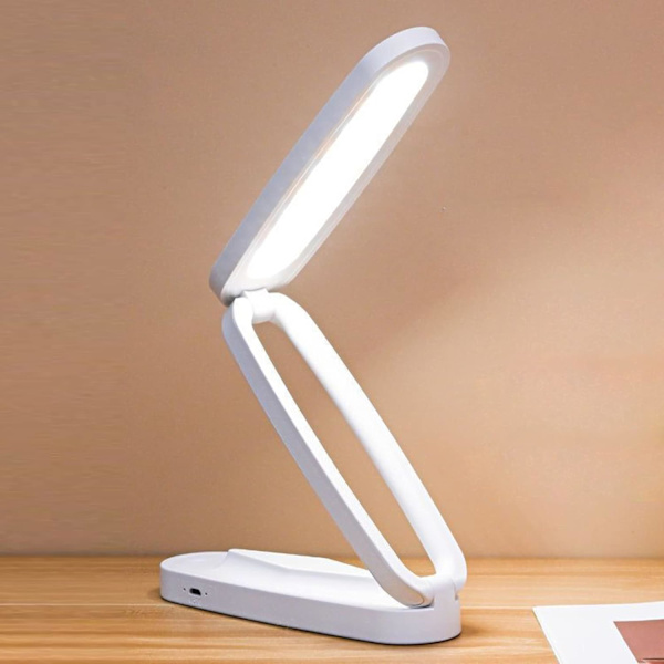 keyaway Taitettava LED-pöytälamppu, Pieni Kirjanlukuvalo 3 Kirkkausvärillä, Ladattava & Himmennettävä, Silmille Sopiva Opintovalo, Kannettava Pöytälamppu, Kotiin, Toimistoon, Matkalle