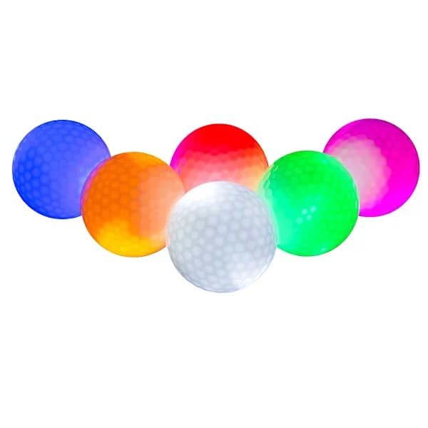 6 stk. LED-lysende golfbolde, blinkende lysende golfbold, LED-golfbold, natøvelse