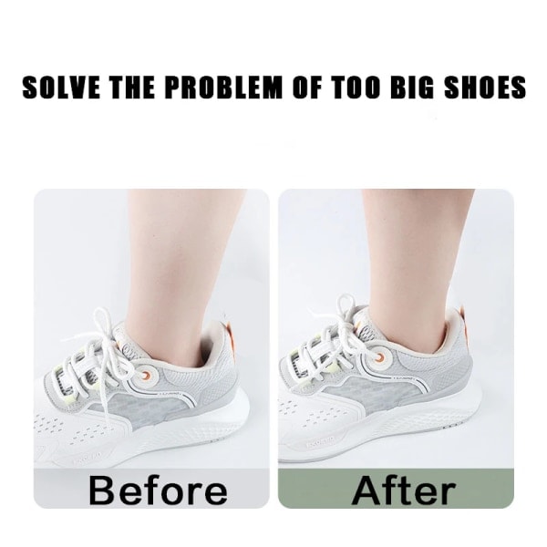 1 par Hælplaster Sportsko Hæl Klistremerke Anti-slitasje Hjelp Anti-fall Sneakers Størrelsesreduksjon Anti-blemme Friksjon Innsats Pute Beige 10mm