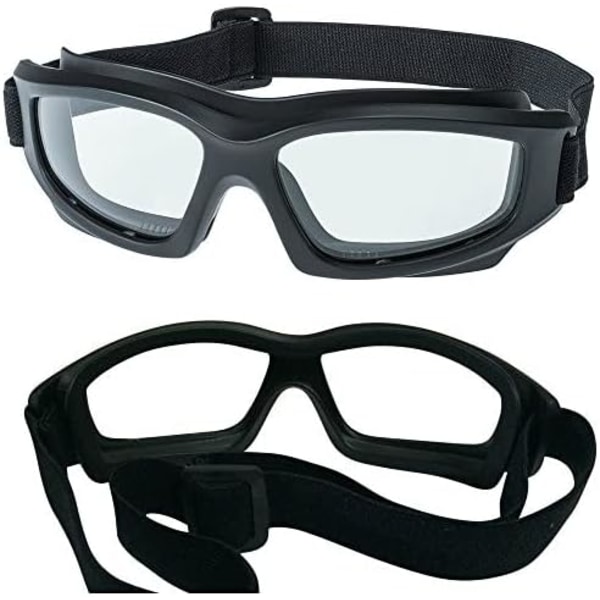 Genomskinliga glasögon för män Motorcykelglasögon: tunga körglasögon utan skumdesign,