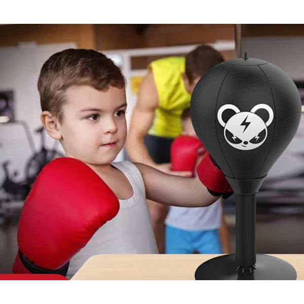 Tech Tools Stress Buster Desktop Punching Bag -  til dit skrivebord + handsker, Heavy Duty Stress Relief Ball, Sjove gaver til Bo