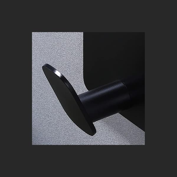 Self-Adhesive Hooks - 4-Pack Towel/Robe Hooks Wall Hooks (Matte Black, Stainless Steel)