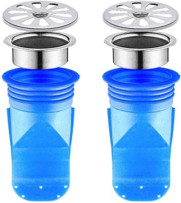 Justerbart backflödesskydd, 2-pack silikon golvbrunn, envägsventil för rör i badrumsgolv (95*50cm)