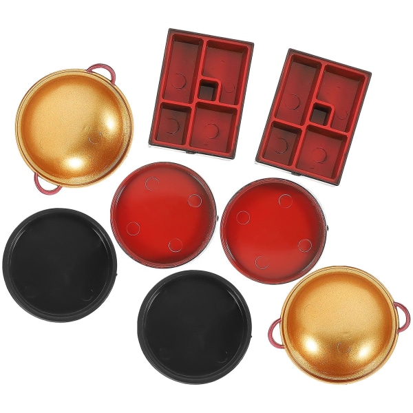 8 kpl Nukenukkekoti Miniatyyri Koriste Nukenukkekoti Lautanen Miniatyyri Keittiö Astiat Sekalaiset Värit 4.3X3 Assorted Color 4.3X3.8X0.9CM