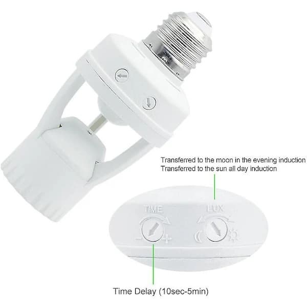 Vinter E27 360 PIR Bevegelsessensor Lampeholder E27 Sikkerhetssensor Bevegelsessensor Guazhuni