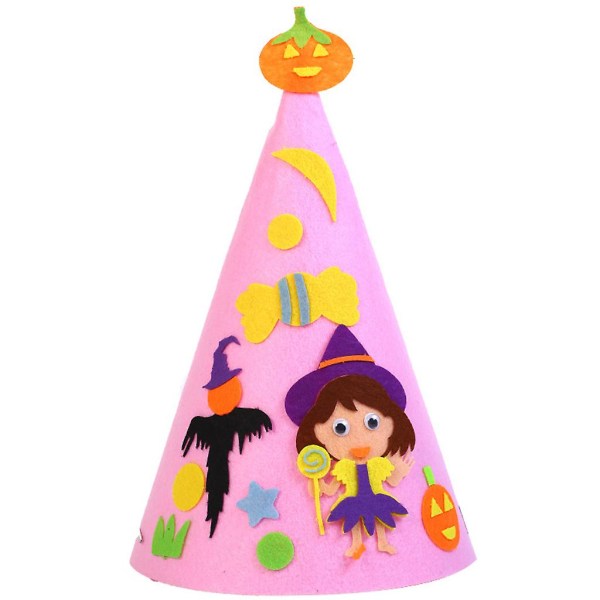 Interaktiva diy spetsig lång hatt Handgjorda hantverk Halloween-presenter för barn tonåringar Magisk tjej