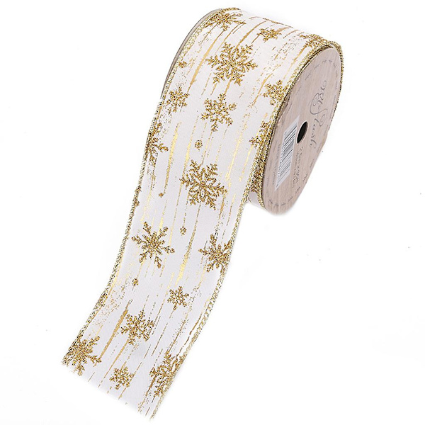 Glitter Snöflinga Band Presentpapper DIY Temafest Snöflinga Dekoration Stil 4