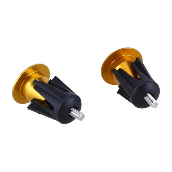 5 st Aluminium Cykelstyre Grepp Guld Styrelock Ny