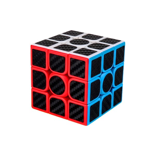Speed Cube 3x3 - Hiilikuitutarra 3x3 Magic Cube Nopea Sileä