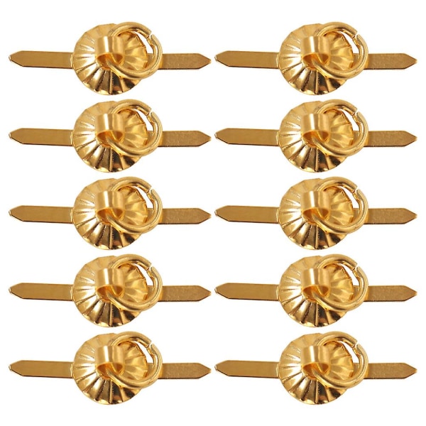 10 stk Skapdørknapper Mini Skuffhåndtak Skaphåndtak Simulering Dørhåndtak Miniatyrleketøy V Golden 3.2X1.3cm