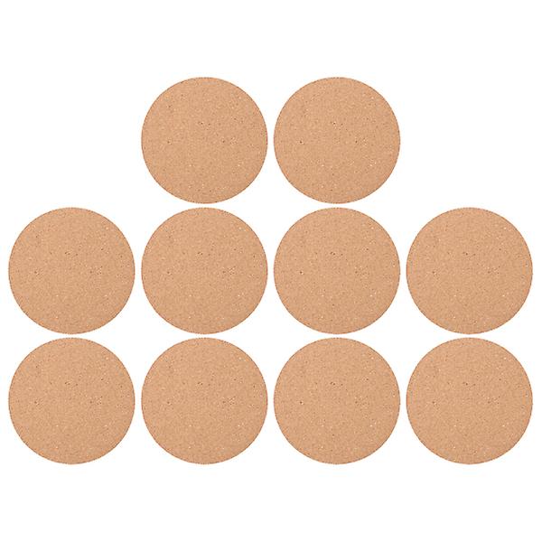 10 stk Underlag for Drikkevarer Varmeputer Kork Plantematte Hage Plantematte Hage Kork Underlag Khaki 15x15cm Khaki 15x15cm