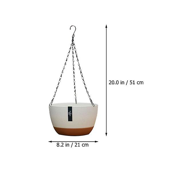 2 Set Hängande Planteringskrukor Utomhus Inomhus Hängande Växtkruka Korg Hängande Blomkruka 51x21cm 51x21cm
