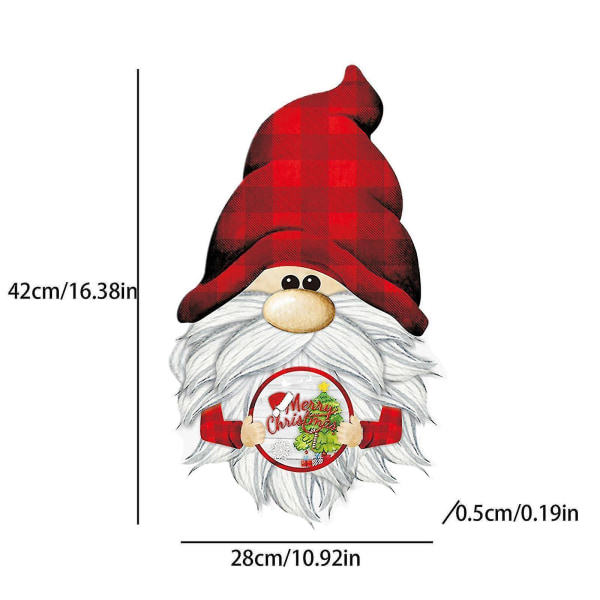 Gnome velkomstskilt Ansiktsløs alv hengende dørplate foran: (rød) (1 stk)