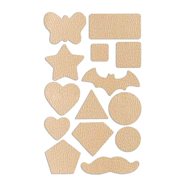 Mönstrad Läder Självhäftande Soffa Reparationsdekal Bilhål Sömlös Patchdekal Beige