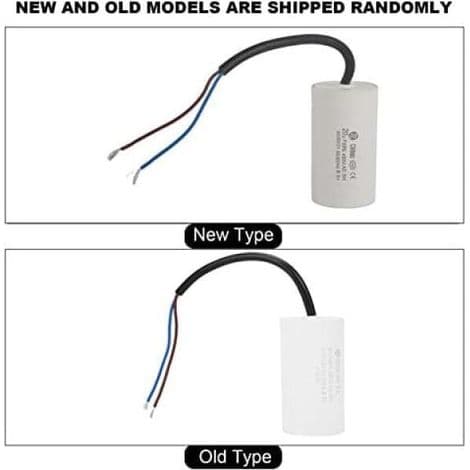 CBB60 450V 60uF Startkondensator, Mikrofarad Motorkondensator med Ledning