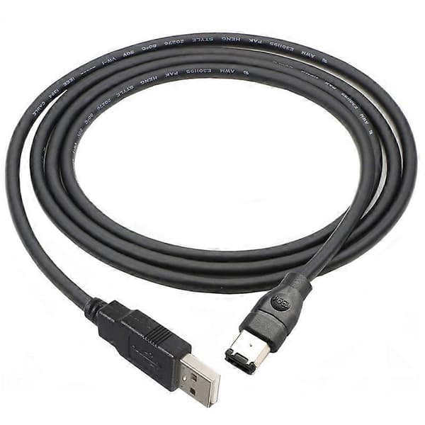 JUNSUNMAY 1,8 m Firewire IEEE 1394 6-nastainen uros-USB 2.0 urossovitinkaapeli