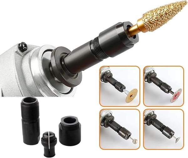 Angle Grinder Adapter - 2-piece Angle Grinder Conversion Head | 6mm and 3mm Drill for Metalworking, Welding and