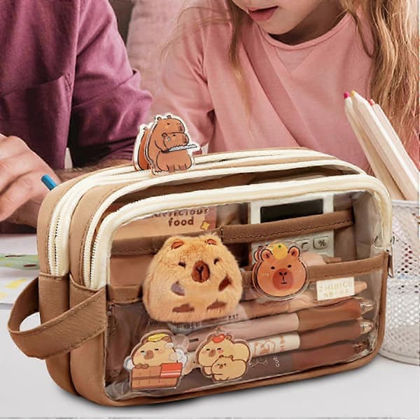 Capybara Pencil Case, Transparent Capybara Pencil Case, Cute Capybara Pencil Case