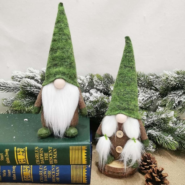 Håndlaget svensk julenisse Plysjdukkelekepynt Jul Gnome Festdekorasjoner Gutt