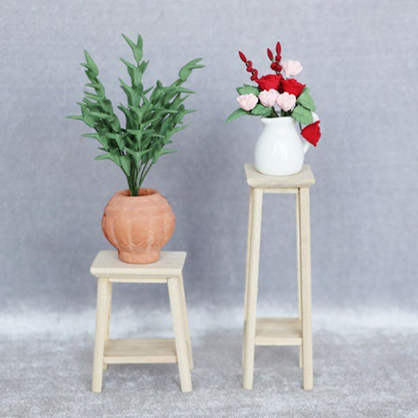 Hjemmedekoration Mini Husmøbler Plantepotter Stativ Simuleret Mini Møbler Miniaturelandskab