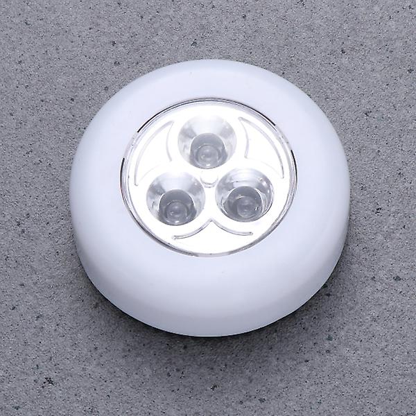 3 LED trådlös nattlampa Batteridriven kran Touch-lampa Stick-on-ljus för garderober Skåp Bilbagage hall (vit)Vit3 LED White 3 LED