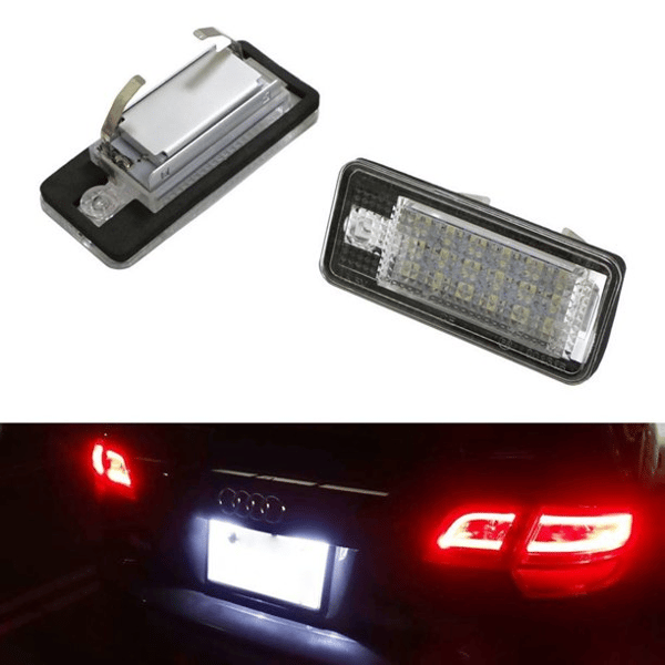 Passer til Audi LED-nummerpladelys A3/A4/A6/A8/Q7/RS4/RS6 nummerpladelys