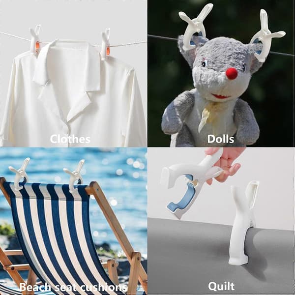 8-pakkaus erittäin suuria rantapyyheklipsejä pyykkipojat rantapyyheklipsit