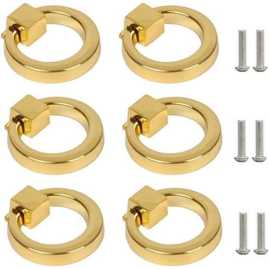 Furniture Handle - PZCC - Standard Model - Gold - 40 x 46 mm - 6-pack