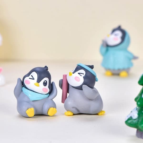 3 cm/1,3 tommer Pingvin Figur Modell Leketøy For Kontorpult Akvarium Samling